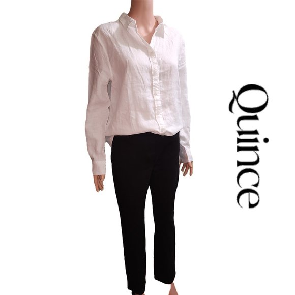 Quince Tops - Quince 100% European Linen Long Sleeve Shirt NWT White XL